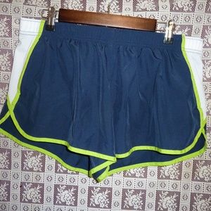 Navy Xersion Running Athletic Shorts